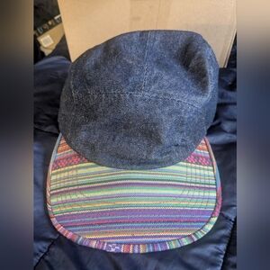 Obey Aztec Multicolor Denim 5 Panel Skater Hat Ball Cap Blank Rare